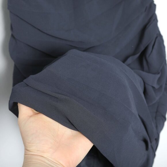 Soprano Ruched Mini Dress Cocktail Navy Sweetheart Neckline Short Boned Bodice - Picture 11 of 12